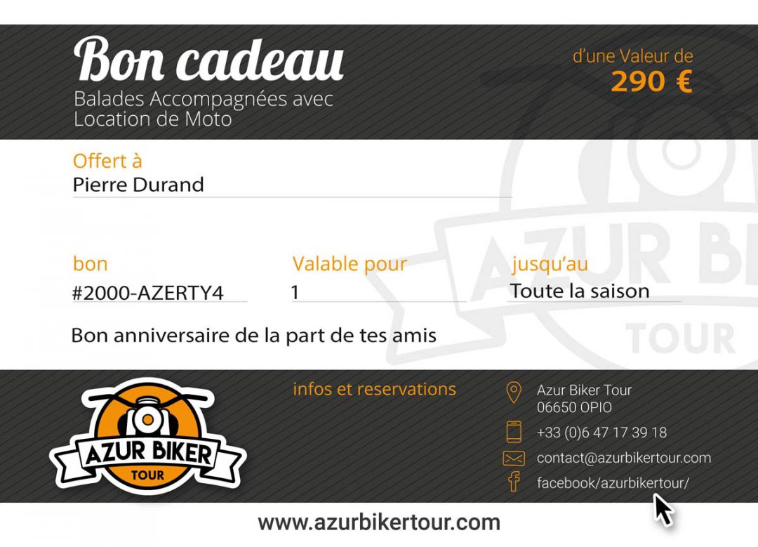 Idée de cadeau pour les amoureux de Harley | Azur Biker Tour